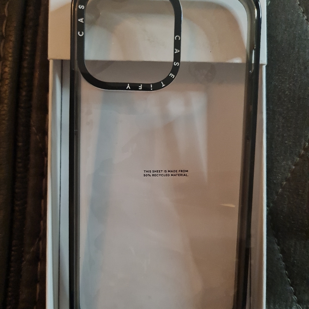 CASETiFY Ultra Impact Protective Case iPhone 14 Pro Max  Clear Glossy Black